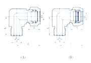 Extreme right-angle Piping Connector