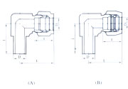 Combined right-angle Piping Connector