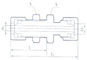 Straight-through Through-board Connector