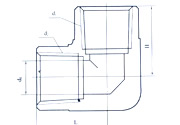 Inside thread Elbow Pipe Conrector