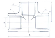 Inside thread T-pipe Connector