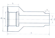 Double-metal Thermometer Straight Mouthpiece