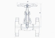 Series flange high temperature and pressure stop valve