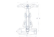 Seroes high temperature and pressure welded stop valve