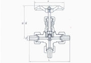 3-way stop valve