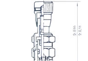 Miniature 3-way stop valve