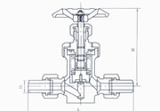 Bow pipe stop valve