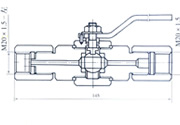 QG.M1 Pressure gauge ball valve