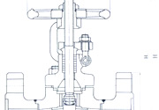 Frange type wedge type gate valve