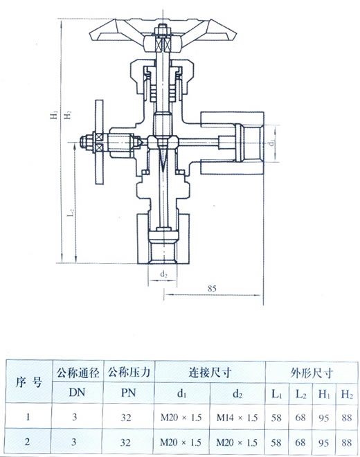 YZJ-10A J29 型压力计用截止阀